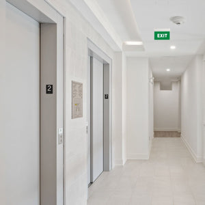 Luz de emergencia permanente con cartel "Exit" - Suspensión (1)