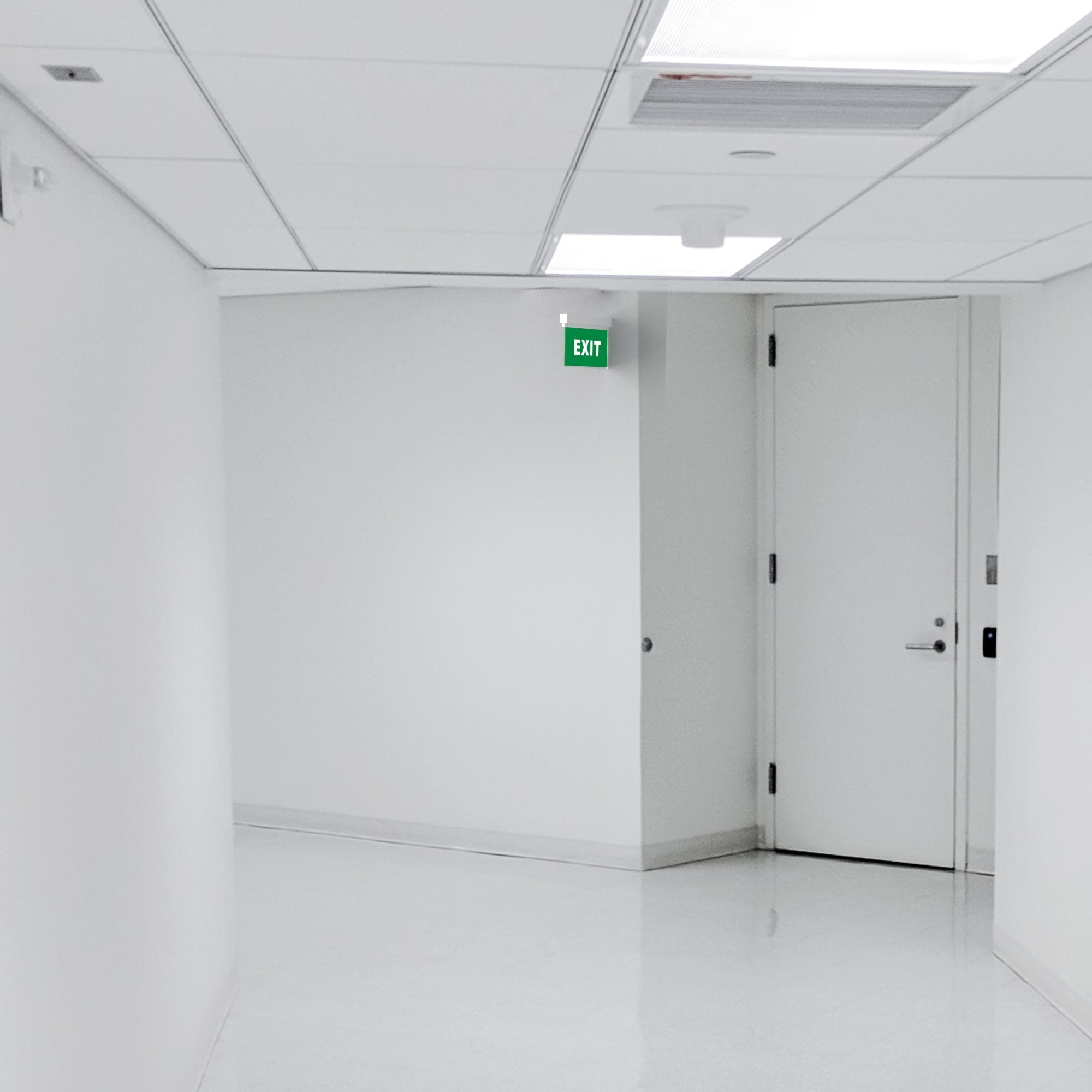 Luz de emergencia permanente con cartel "Exit" (1)