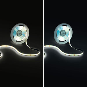 Tira LED COB 24V DC - CCT - 14W/m - 10mm - IP20 - Rollo de 5 metros - Corte cada 26mm (10)