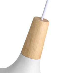Lámpara colgante de metal y madera "Loop" - Barcelona Led-Decoración