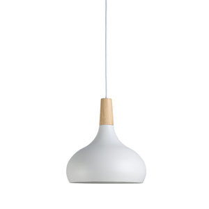 Lámpara colgante de metal y madera "Loop" (8)