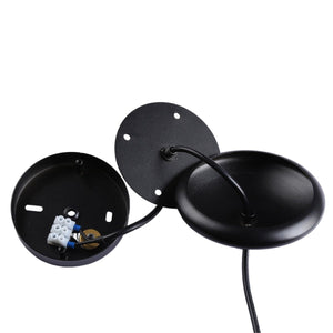 Lámpara colgante de metal y madera "Loop" - Barcelona Led-Decoración