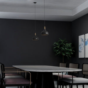 Lámpara colgante de metal y madera "Loop" - Barcelona Led-Decoración