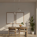Metal and wood pendant lamp -