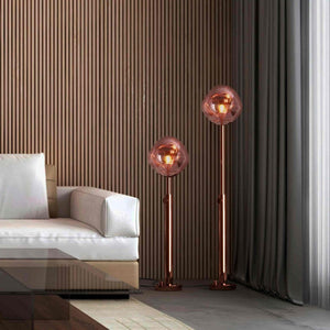 Lámpara de pie de diseño "Ana" - Altura regulable - Color cobre - Barcelona Led-Decoración
