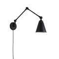 Plug-in adjustable wall sconce -