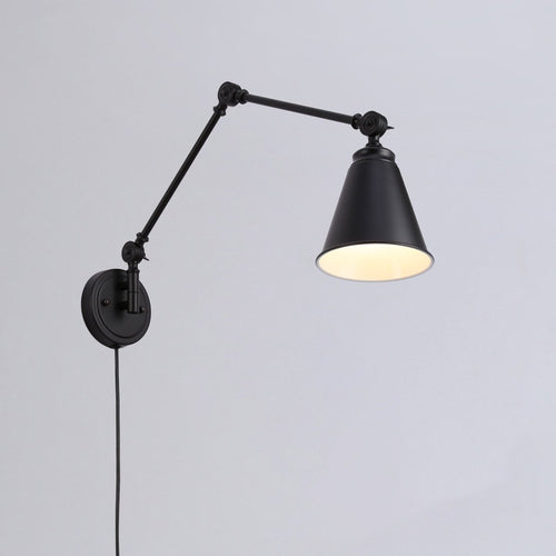 Plug-in adjustable wall sconce -