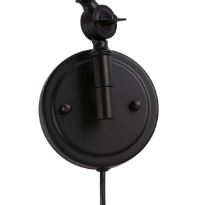 Aplique de pared vintage orientable con cable y enchufe "Tika" (12)