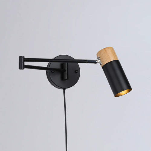 Uitschuifbare wandlamp met kabel en stekker