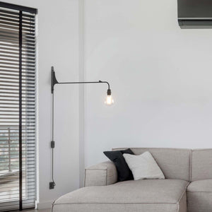 Aplique de pared orientable con cable y enchufe "Pitt" - Barcelona Led-Decoración