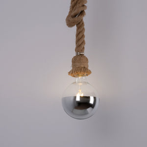 Bombilla decorativa espejada plateada E27 G125 - 6W - 3000K (3)