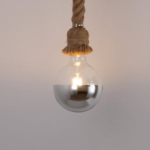 Bombilla decorativa espejada plateada E27 G125 - 6W - 3000K (4)