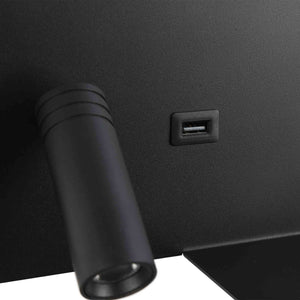 Aplique de pared para lectura con puerto USB "Kerta" - Iluminación doble - 3W+7W (83)