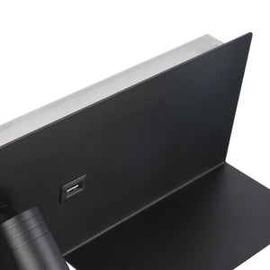 Aplique de pared para lectura con puerto USB "Kerta" - Iluminación doble - 3W+7W (85)