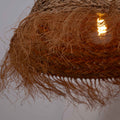Natural fiber pendant light