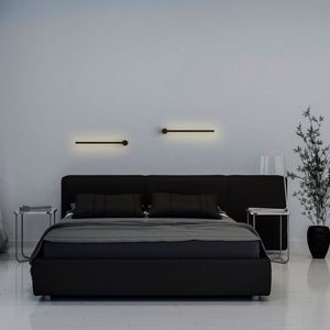 Aplique de pared minimalista lineal "KENDA-R" 10W - Rotatorio 360º - Blanco Cálido - Barcelona Led-Decoración