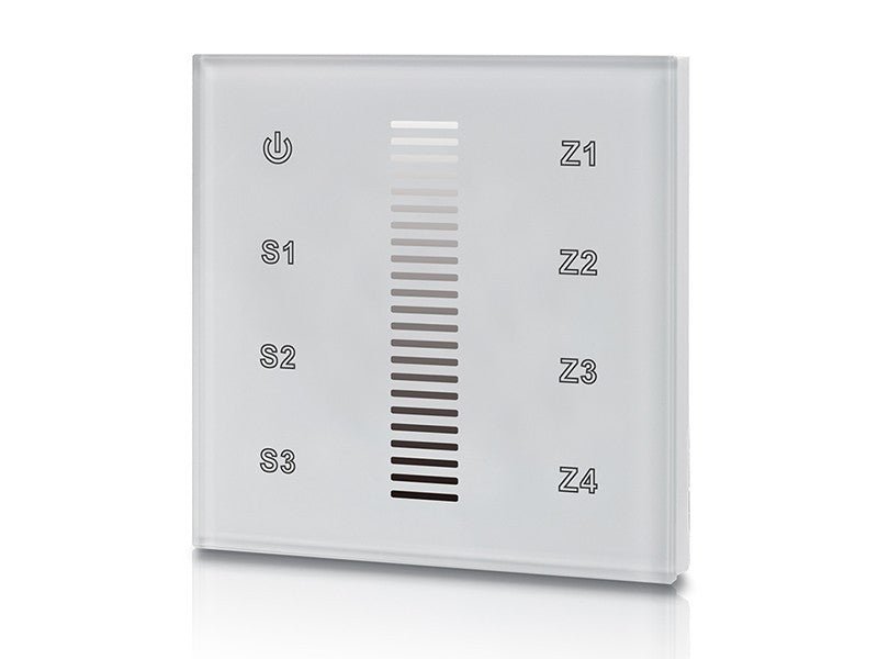 Panel de control táctil "Sunricher" - 4 zonas - Monocolor - Perfect RF - Barcelona Led-Control y regulación