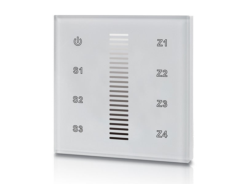Panel de control táctil "Sunricher" - 4 zonas - Monocolor - Perfect RF