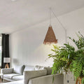 Lampa wisząca z naturalnego włókna