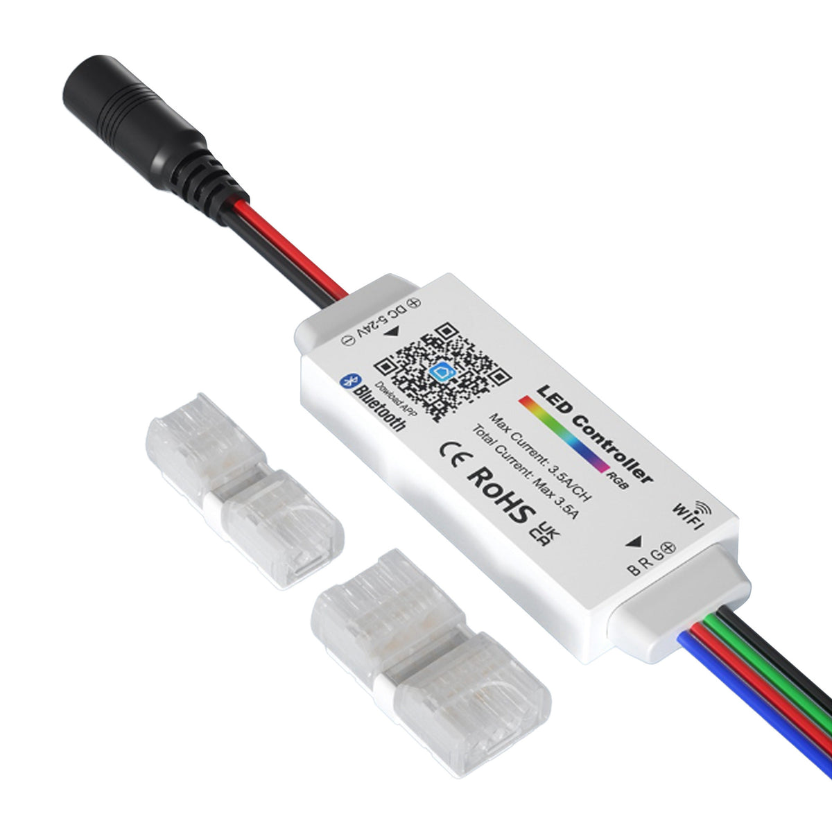 Controlador RGB mini - WiFi + Bluetooth - 5-24V DC - 3.5A