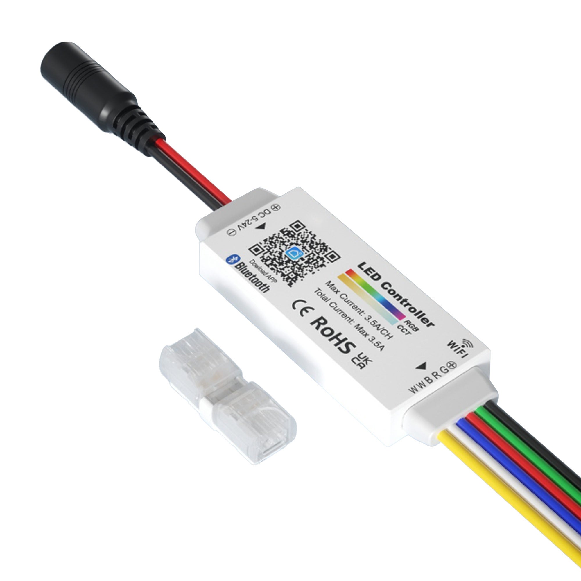 Controlador RGB + CCT mini - WiFi + Bluetooth - 5-24V DC - 3.5A