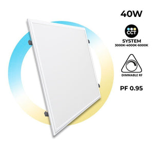 Panel LED slim CCT empotrable 60x60 cm - 40W - con KIT de montaje