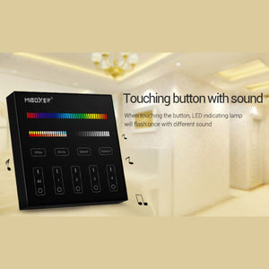 Panel de control táctil RGB + CCT - 4 zonas - Milight - Barcelona Led-Control y regulación