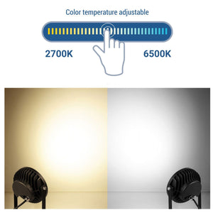 Proyector LED de jardín con pincho RGB+CCT - 25W - IP66 - RF/WiFi - Mi-Light - Barcelona Led-