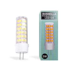 Bombilla LED G4 bi-pin tubular 12V AC/DC - 5W & Bombilla LED G4 bi-pin tubular 12V AC/DC - 5W