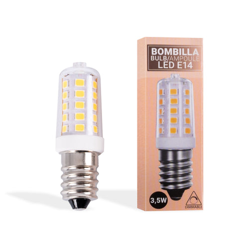 Lâmpada LED E14 tubular pequena 220-240V AC - 3,5W