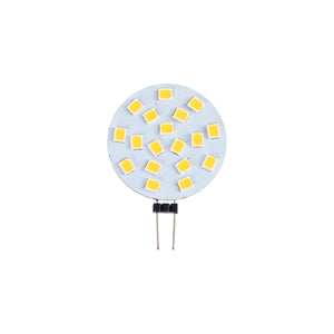 Bombilla LED G4 bi-pin circular plana 12V AC/DC - 2,5W - Barcelona Led-