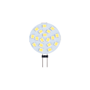 Bombilla LED G4 bi-pin circular plana 12V AC/DC - 2,5W (10)