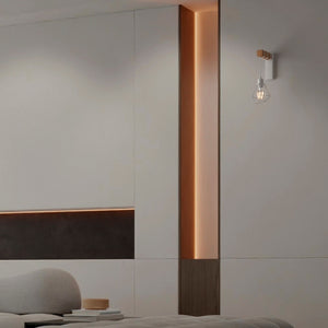 Aplique de pared nórdico jaula "RODEN" - Madera y metal (11)