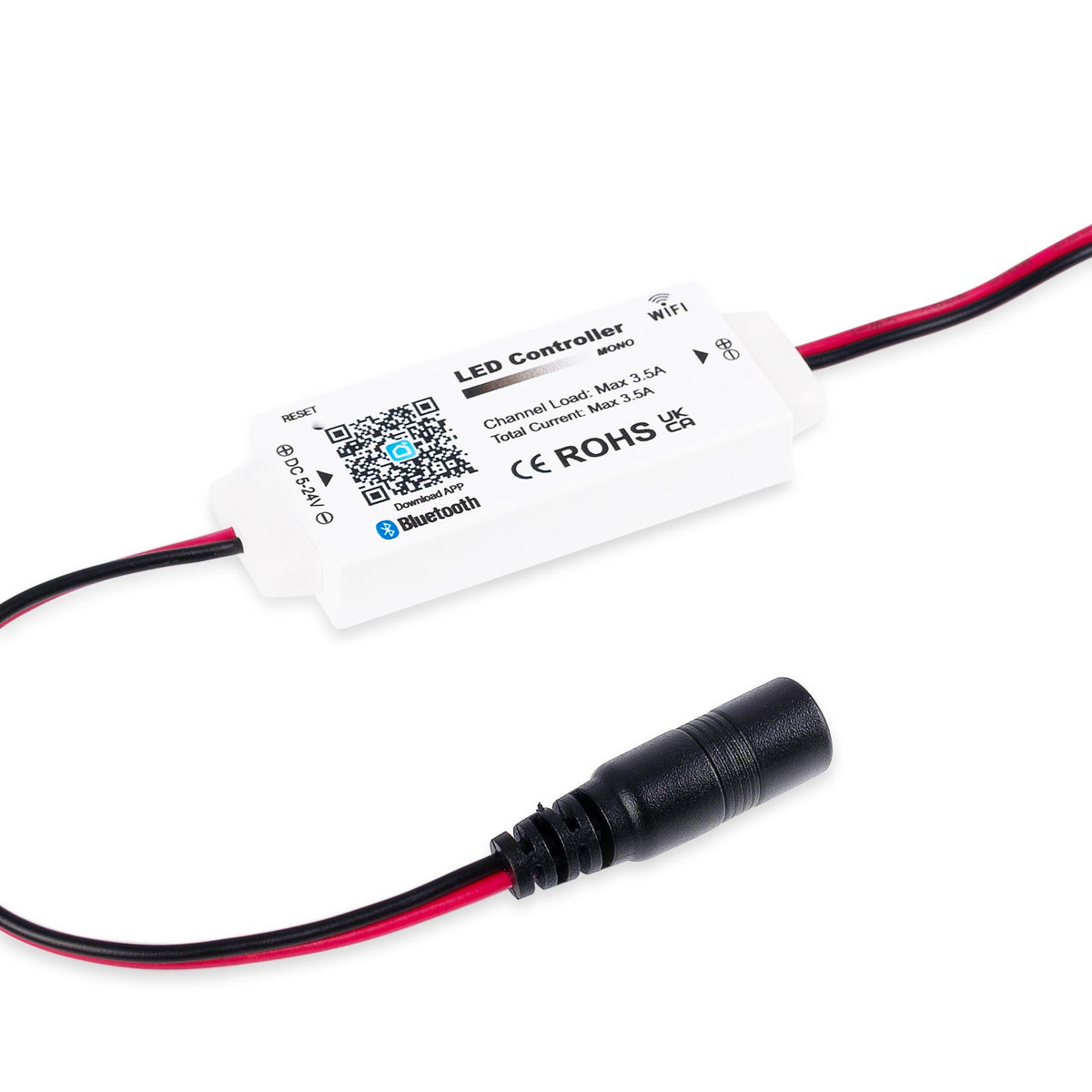 Controlador monocolor mini - WiFi + Bluetooth - 5-24V DC - 3.5A (1)