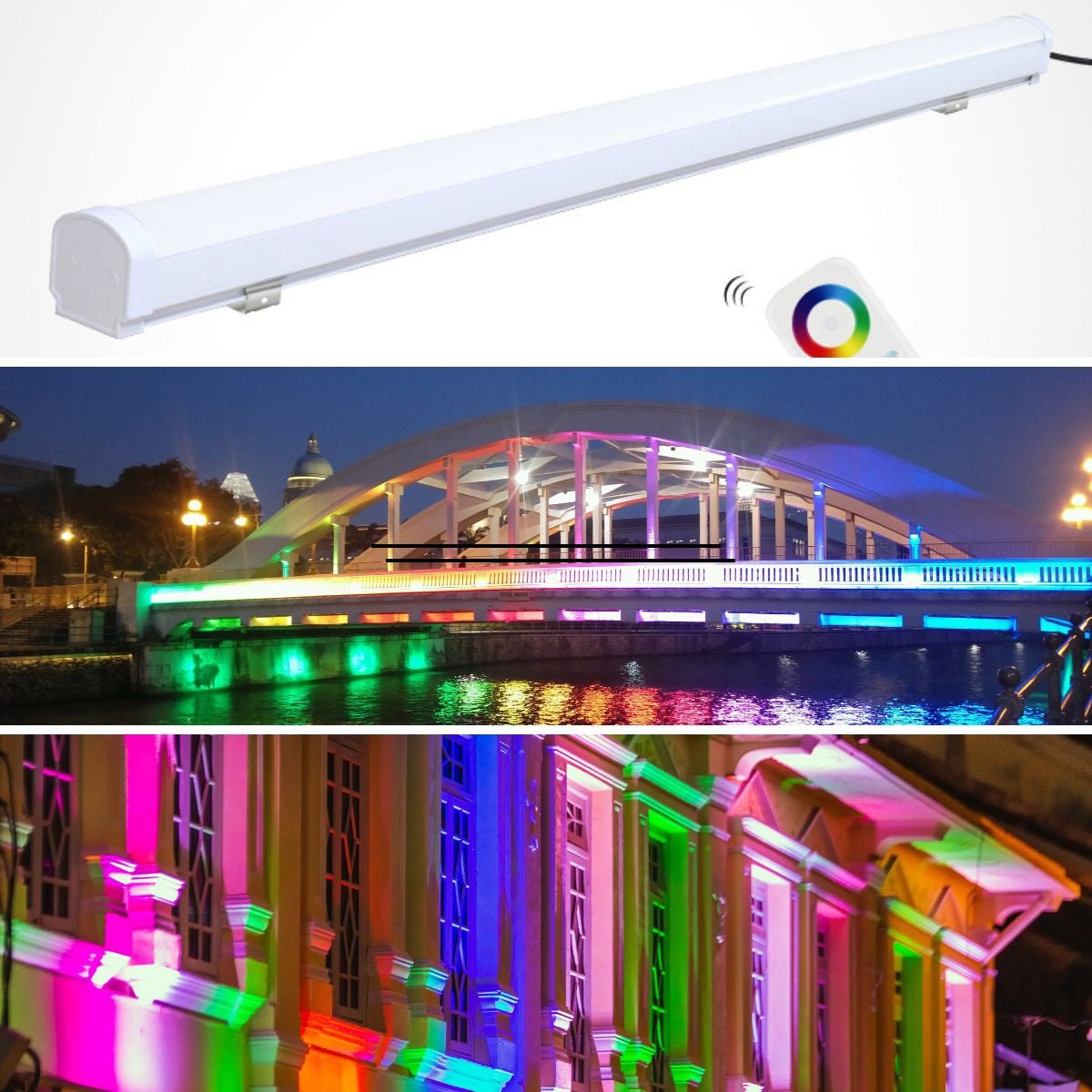 Luminaria lineal estanca RGB + CCT - 18W - RF/WiFi - 100cm - IP66 - Mi-Light - Barcelona Led-