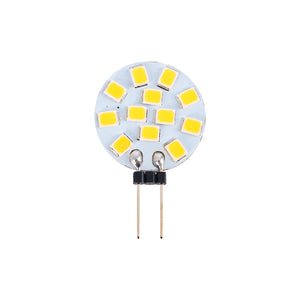 Bombilla LED G4 bi-pin circular plana 12V AC/DC - 2W (5)