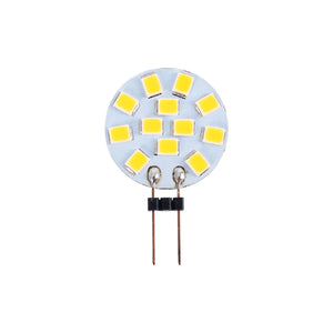 Bombilla LED G4 bi-pin circular plana 12V AC/DC - 2W (10)