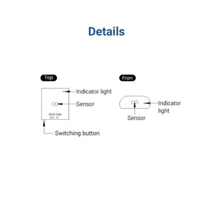 Sensor de proximidad doble para encendido/apagado y regulación de tiras LED - 5-24V DC (8)