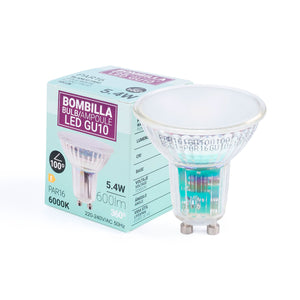Bombilla LED GU10 6W cristal - 740lm - PAR16 - 100° (12)