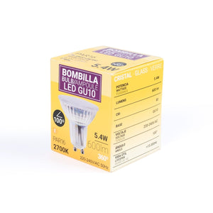 Bombilla LED GU10 6W cristal - 740lm - PAR16 - 100° - Barcelona Led-