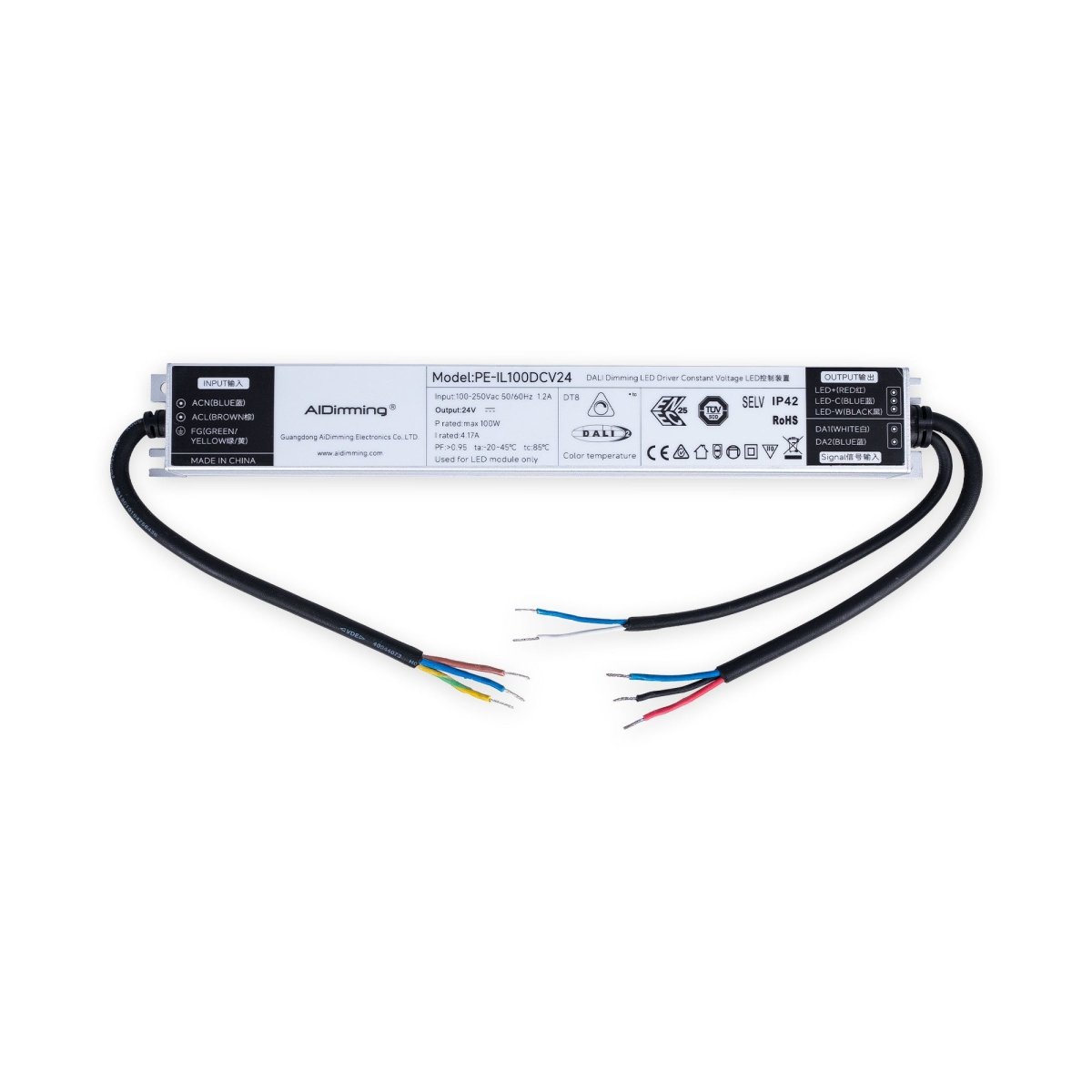 Fuente de alimentación regulable DALI DT8 - 24V DC - 4.17A - 100W - Barcelona Led-Material eléctrico
