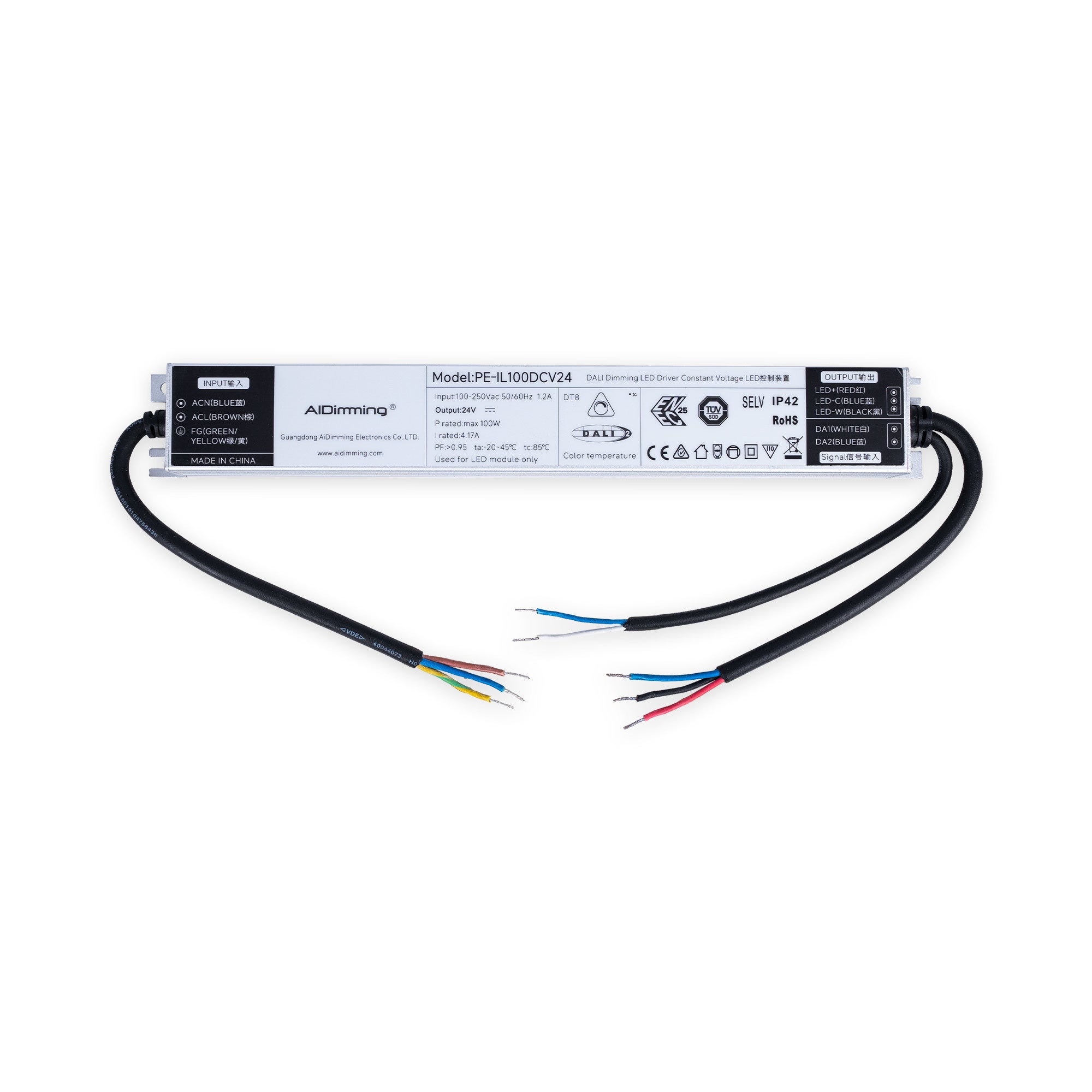 Fuente de alimentación regulable DALI DT8 - 24V DC - 4.17A - 100W