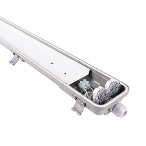 Kit pantalla estanca doble 120cm + 2 tubos LED T8 18W - 4000K - Barcelona Led-