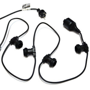 Guirnalda Exterior conectable en serie IP44 6,5m con 10 casquillos E27 - Barcelona Led-