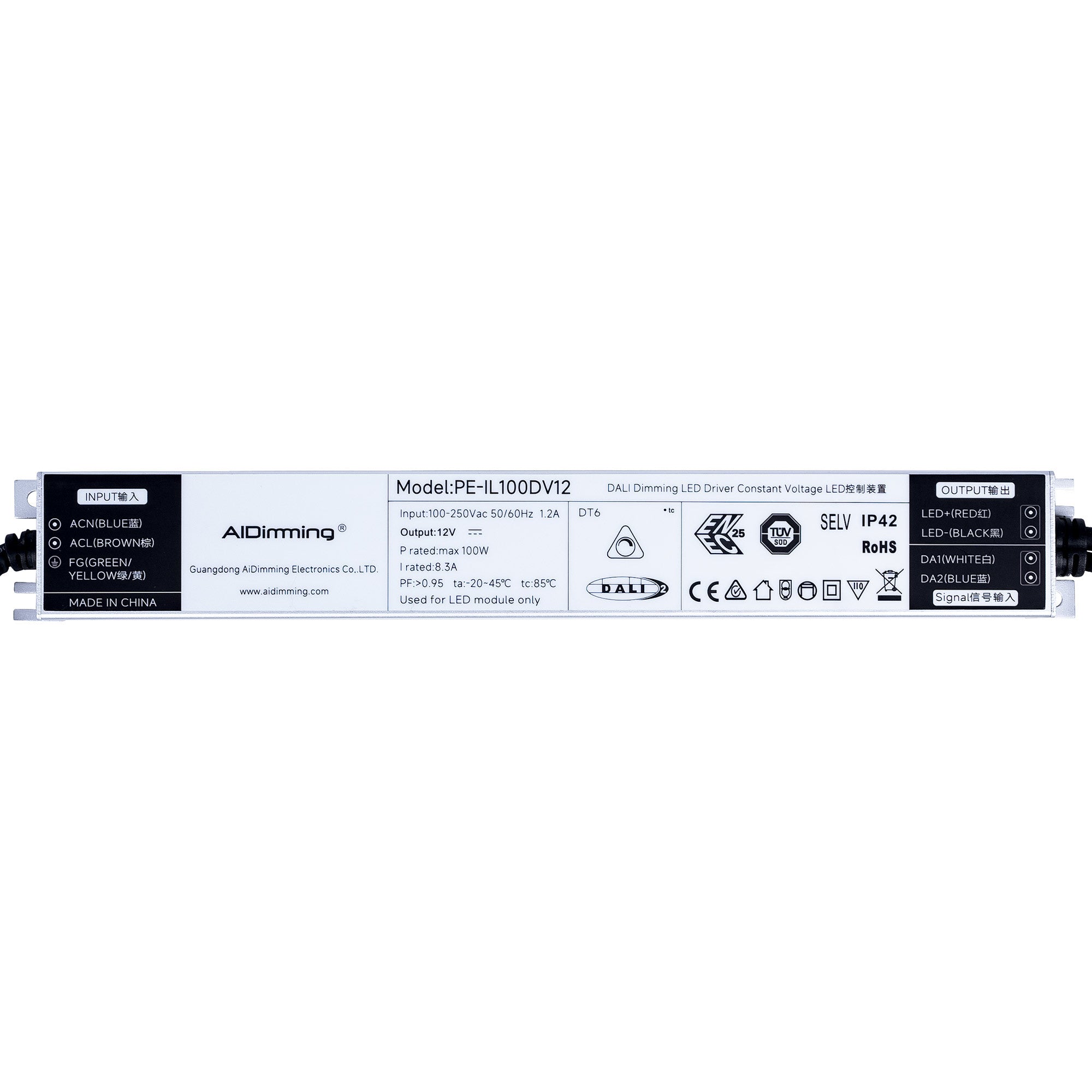 Fuente de alimentación regulable DALI DT6 - 12V DC - 8.3A - 100W (1)