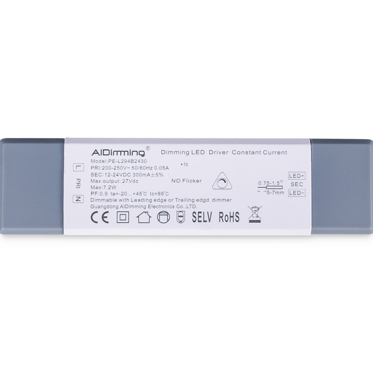 Driver regulable TRIAC 12-24V DC - 300mA - 6W - Barcelona Led-Control y regulación