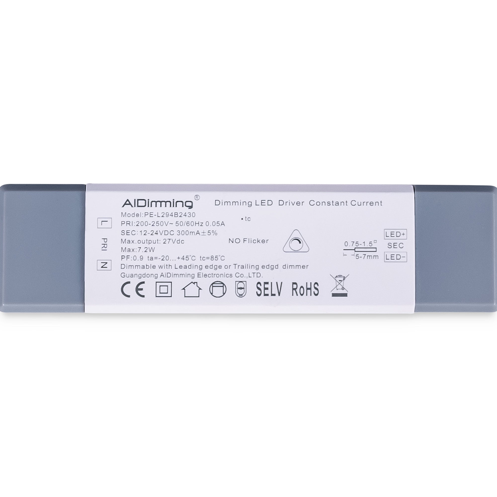 Driver regulable TRIAC 12-24V DC - 300mA - 6W (1)