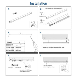Luminaria lineal LED de alta potencia CCT - 40W - 120cm (8)