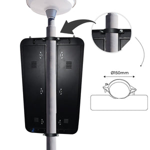 Display publicitario LED para postes de iluminación - Uso exterior - P4mm - 148 x 86,5cm (25)