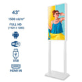 Totem vidéo publicitaire LCD de vitrine FULL HD 43